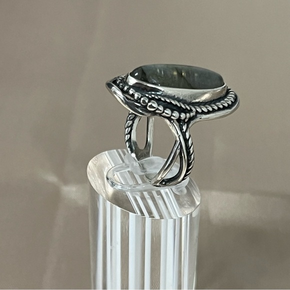 Carolyn Pollack CP Relios Southwest Sterling Silver 925 Labradorite? Ring Size 8 - Picture 3 of 14